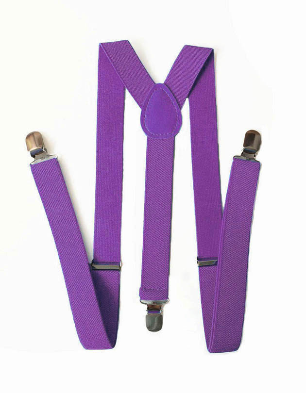 Suspenders in Purple